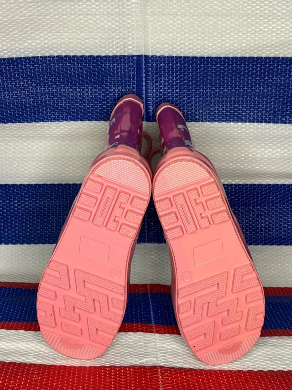 Party PINK Unicorn Rainbow Hbxooxts Kids Outdoor Waterproof Rain Boots Size 13